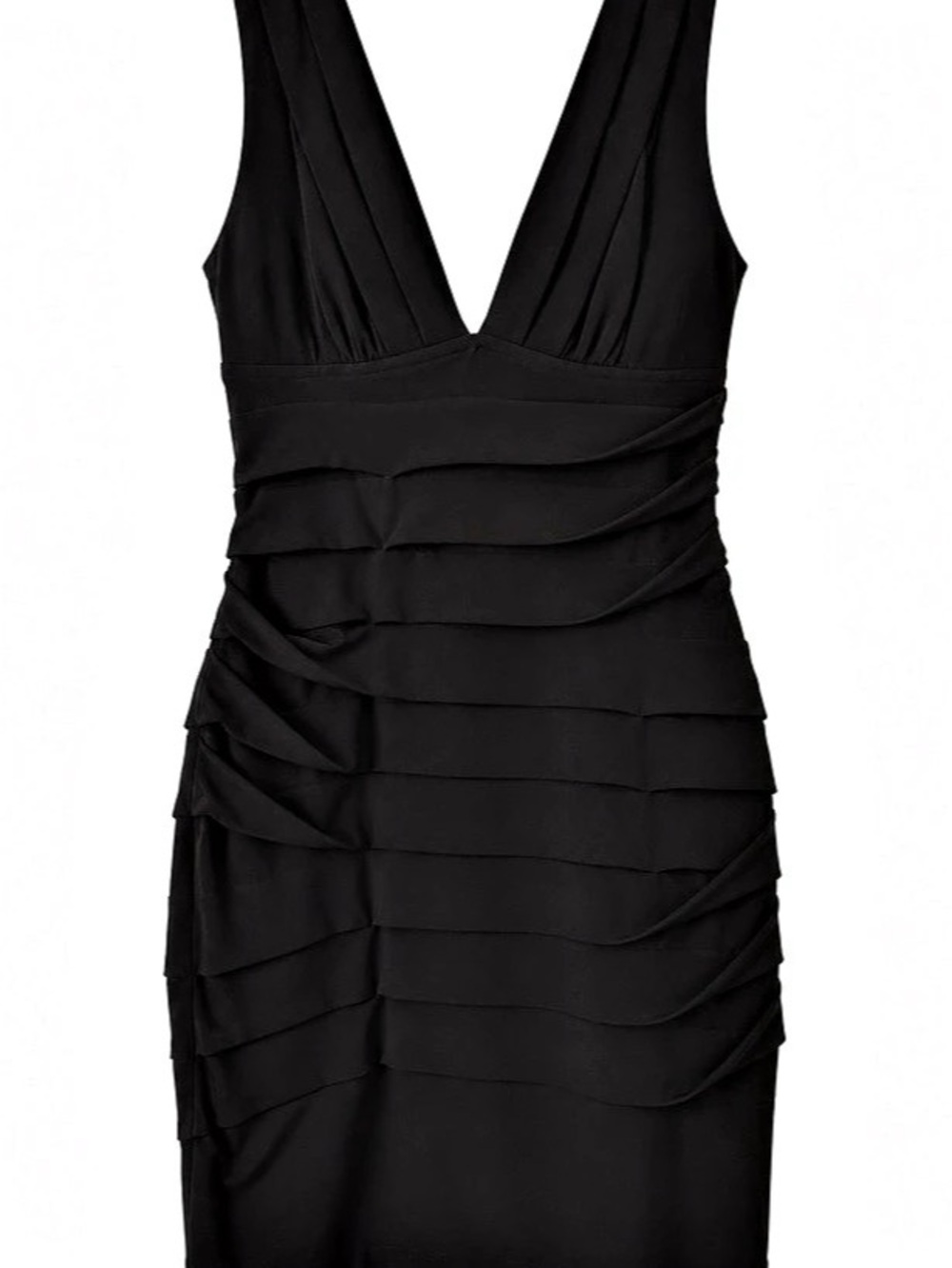 grass collection dress Black Ruched Mini Like New